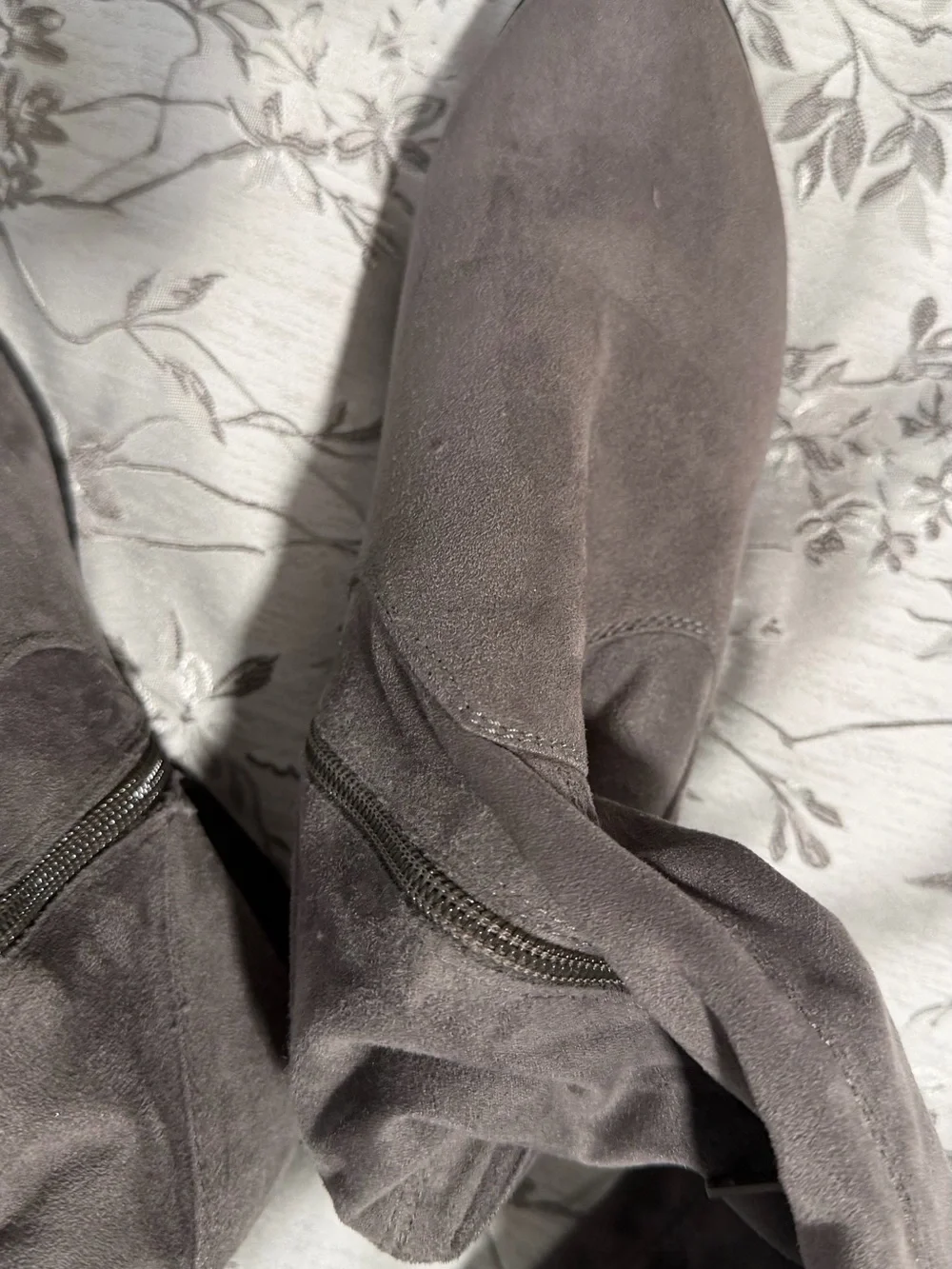 Aldo Over-the-Knee Suede Boots in Gray